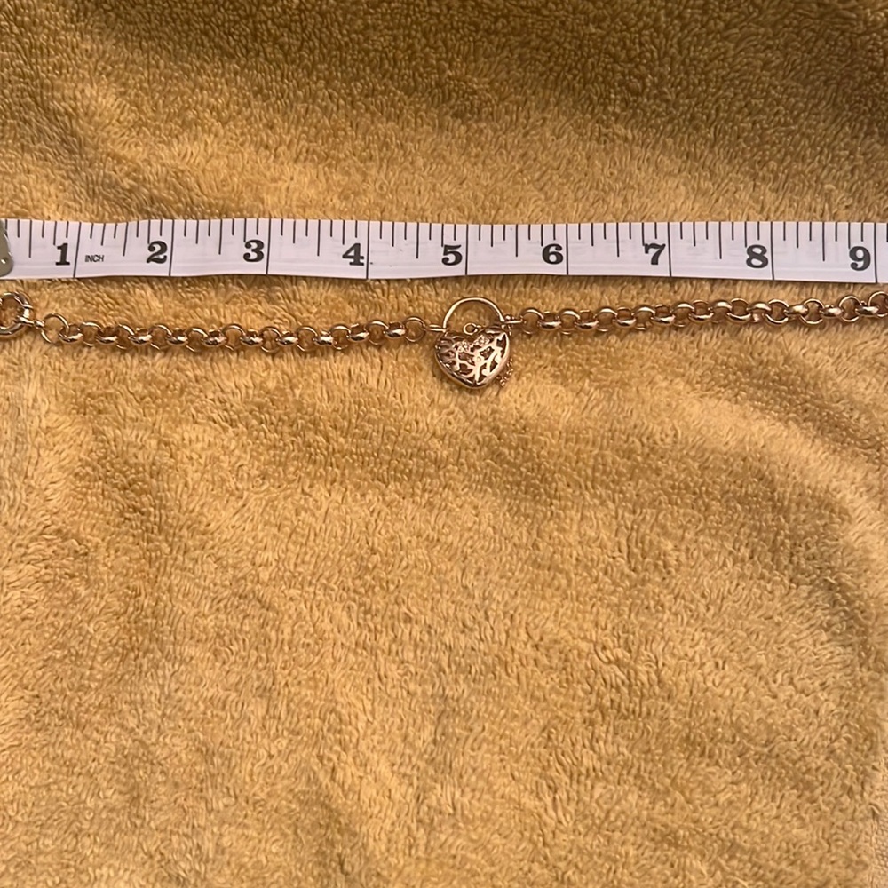 9 inch gold tone bracelet